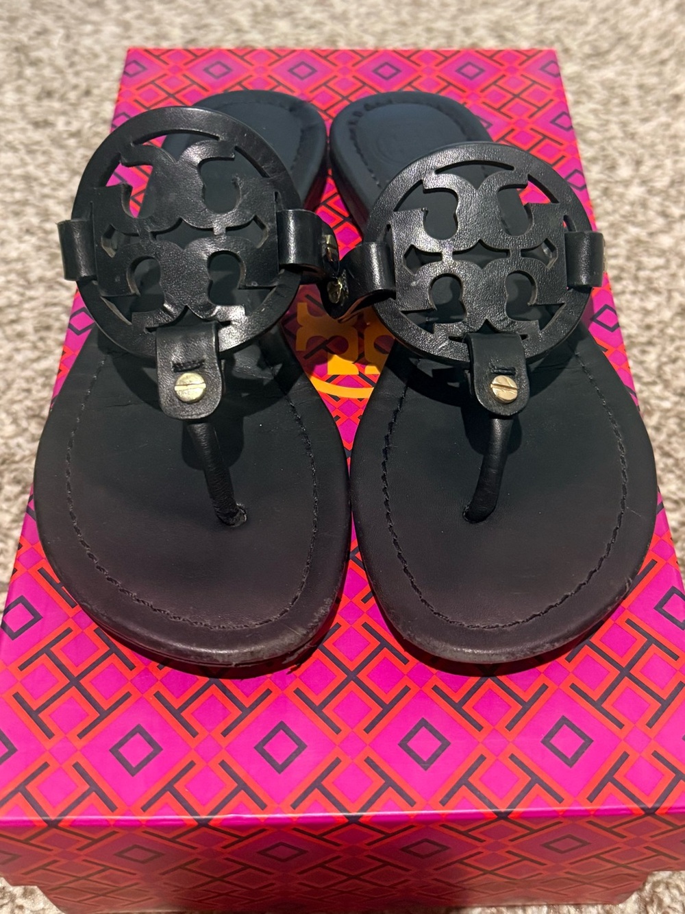 Tory Burch Black Miller Sandals